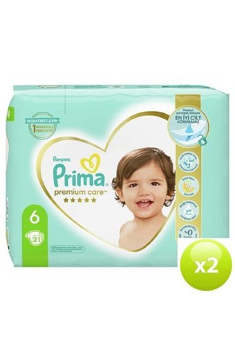 Prima Premium Care 6 Numara Cırtlı Bebek Bezi 2x61 Adet