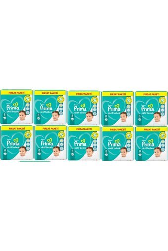Prima Aktif Bebek 8 Numara Cırtlı Bebek Bezi 10x31 Adet