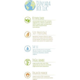 Sleepy Bio Natural 7 Numara Organik Cırtlı Bebek Bezi 56 Adet