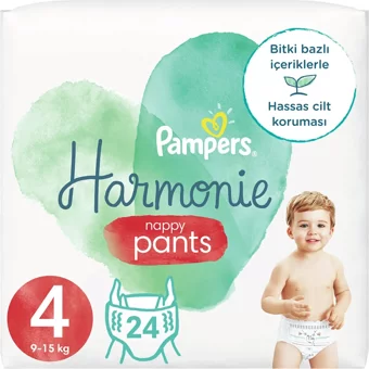 Prima Harmonie 4 Numara Organik Külot Bebek Bezi 24 Adet