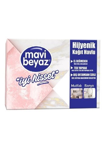 Mavi Beyaz Hijyenik 2 Katlı 200 Yaprak Rulo Kağıt Havlu