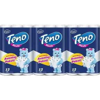 Teno Ultra 2 Katlı 3x12'li Rulo Kağıt Havlu