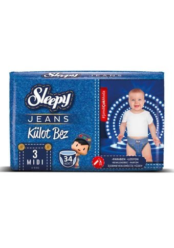 Sleepy Midi 3 Numara Külot Bebek Bezi 4x34 Adet