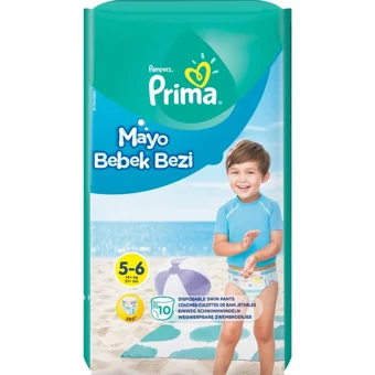 Prima Splashers 5 + Numara Mayo Bebek Bezi 6x10 Adet