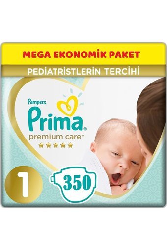 Prima Yenidoğan 1 Numara Cırtlı Bebek Bezi 350 Adet