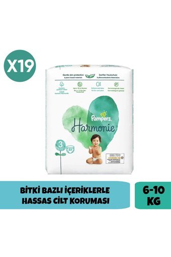Prima Harmonie 3 Numara Cırtlı Bebek Bezi 22x19 Adet