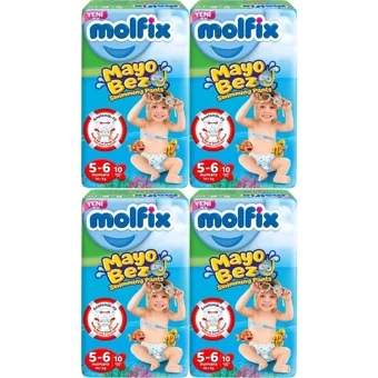 Molfix Swimming Pants 5-6 Numara Mayo Bebek Bezi 4x40 Adet