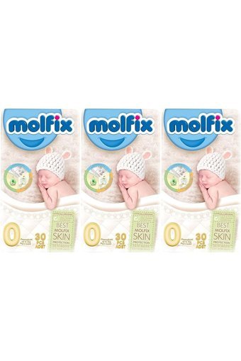 Molfix Prematüre 0 Numara Göbek Oyuntulu Cırtlı Bebek Bezi 90 Adet