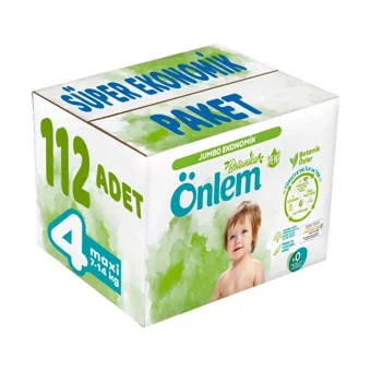 Önlem Botanika Maxi 4 Numara Organik Cırtlı Bebek Bezi 112 Adet
