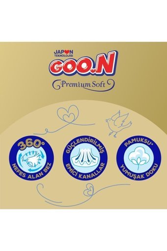 Goon Premium Soft Yenidoğan 1 Numara Bantlı Bebek Bezi 2x50 Adet