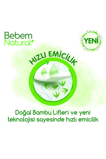 Bebem Natural Doğa Özleri 3 Numara Organik Cırtlı Bebek Bezi 136 Adet