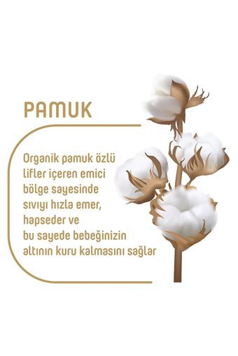 Pure Baby Ekonomik Paket 5 Numara Organik Cırtlı Bebek Bezi 76 Adet