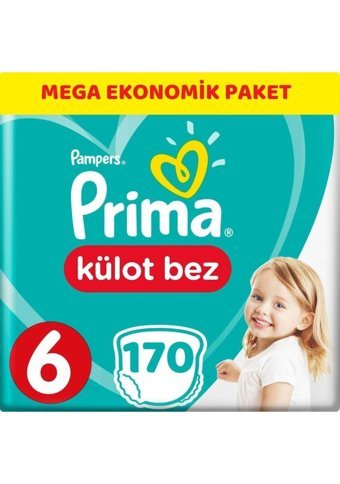 Prima Mega Ekonomik 6 Numara Külot Bebek Bezi 170 Adet