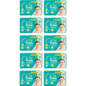 Prima Aktif Bebek 5 Numara Cırtlı Bebek Bezi 10x46 Adet
