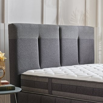 Yataş Dream Line 100 x 200 cm Yataklı Başlıklı Çift Kişilik Sandıklı Baza Seti Antrasit