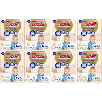 Goon Premium Soft 5 Numara Cırtlı Bebek Bezi 8x28 Adet