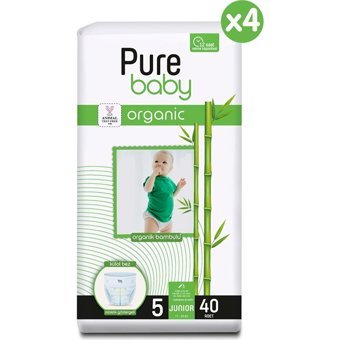 Pure Baby Organik 6 Numara Organik Külot Bebek Bezi 128 Adet