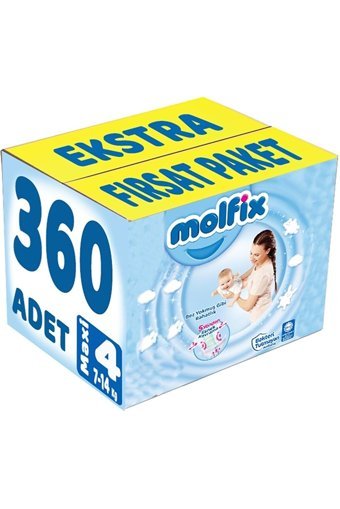 Molfix Maxi 4 Numara Cırtlı Bebek Bezi 360 Adet