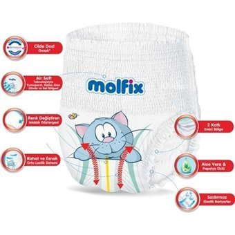 Molfix Extra Large 6 Numara Göbek Oyuntulu Külot Bebek Bezi 3x86 Adet