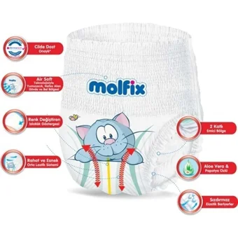 Molfix Midi Yenidoğan 1 Numara Göbek Oyuntulu Külot Bebek Bezi 34 Adet