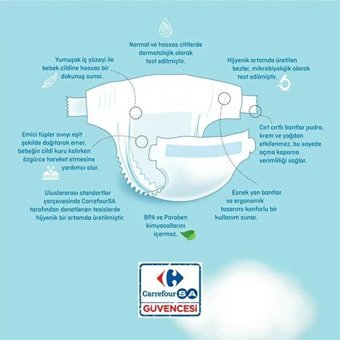 Carrefour Baby Junior 5 Numara Cırtlı Bebek Bezi 32 Adet