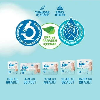 Carrefour Baby Junior 5 Numara Cırtlı Bebek Bezi 32 Adet