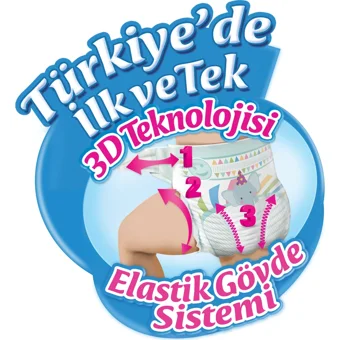 Molfix 3D Extra Large 6 Numara Cırtlı Bebek Bezi 26 Adet
