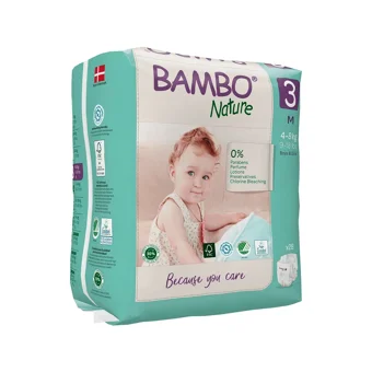 Bambo Nature Ekolojik 3 Numara Organik Cırtlı Bebek Bezi 28 Adet