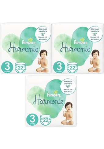 Prima Harmonie Midi 3 Numara Organik Cırtlı Bebek Bezi 3x22 Adet