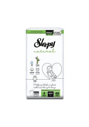 Sleepy Maxi Ekonomik Paket 4 Numara Organik Külot Bebek Bezi 48 Adet