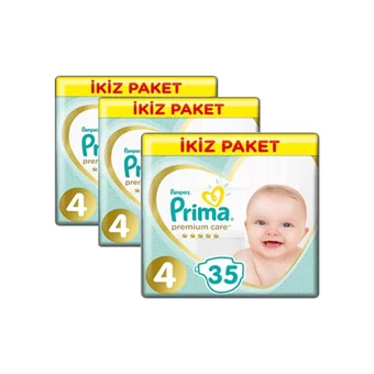 Prima Premium Care 4 Numara Cırtlı Bebek Bezi 105 Adet