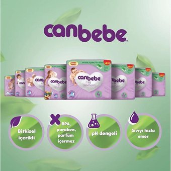 Canbebe Jumbo Paket 2 Numara Bantlı Bebek Bezi 42 Adet
