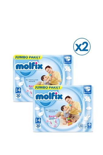 Molfix Maxi 4 Numara Cırtlı Bebek Bezi 2x30 Adet