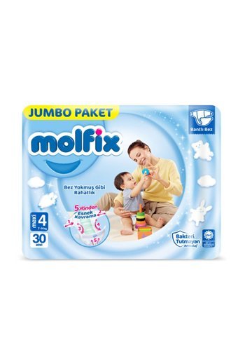 Molfix Maxi 4 Numara Cırtlı Bebek Bezi 2x30 Adet