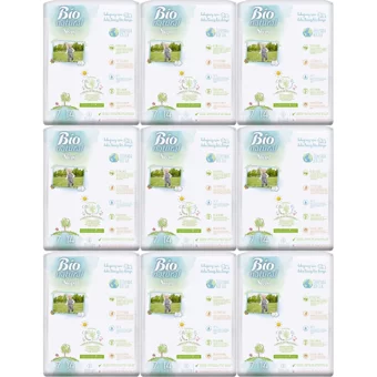 Sleepy Bio Natural 7 Numara Organik Cırtlı Bebek Bezi 9x14 Adet
