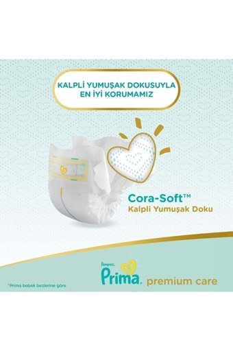 Prima Premium Care 2 Numara Cırtlı Bebek Bezi 2x88 Adet