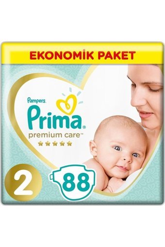 Prima Premium Care 2 Numara Cırtlı Bebek Bezi 2x88 Adet
