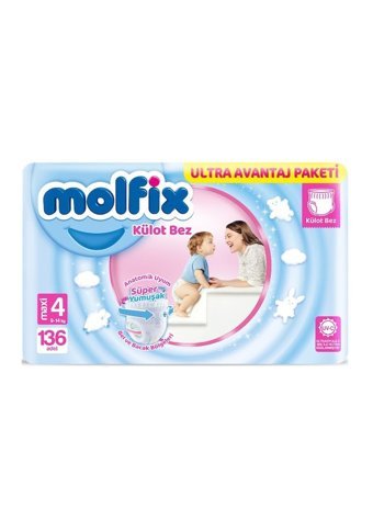 Molfix Süper Yumuşak 4 Numara Külot Bebek Bezi 408 Adet