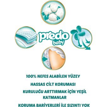 Predo Premium Comfort Yenidoğan 1 Numara Cırtlı Bebek Bezi 54 Adet