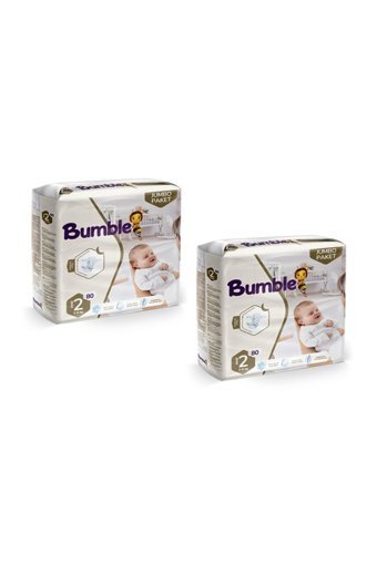 Bumble Jumbo Paket Mini 2 Numara Cırtlı Bebek Bezi 160 Adet