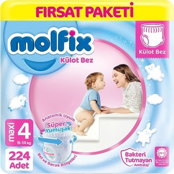 Molfix Maxi 4 Numara Külot Bebek Bezi 4x56 Adet