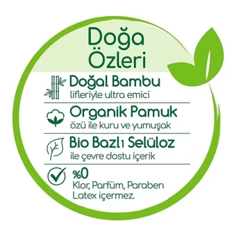 Bebem Natural Doğa Özleri 5 Numara Organik Cırtlı Bebek Bezi 3x72 Adet