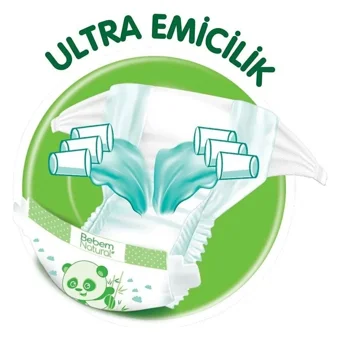 Bebem Natural Doğa Özleri 5 Numara Organik Cırtlı Bebek Bezi 3x72 Adet