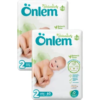 Önlem Botanika 2 Numara Organik Cırtlı Bebek Bezi 120 Adet
