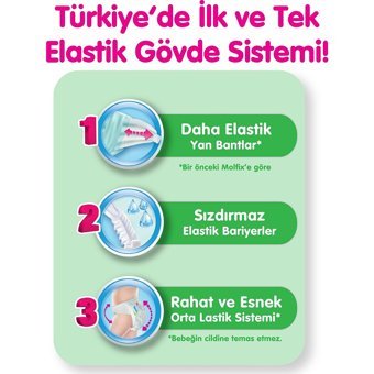 Molfix 3D Extra Large 6 Numara Cırtlı Bebek Bezi 86 Adet
