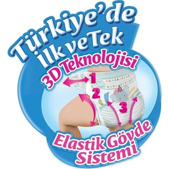 Molfix 3D Extra Large 6 Numara Cırtlı Bebek Bezi 86 Adet