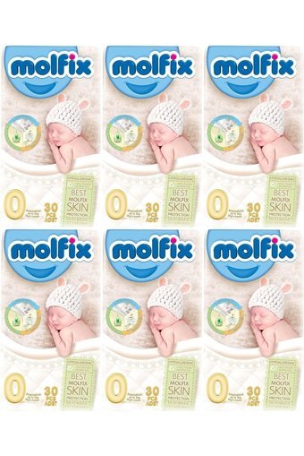 Molfix Prematüre 0 Numara Göbek Oyuntulu Cırtlı Bebek Bezi 180 Adet