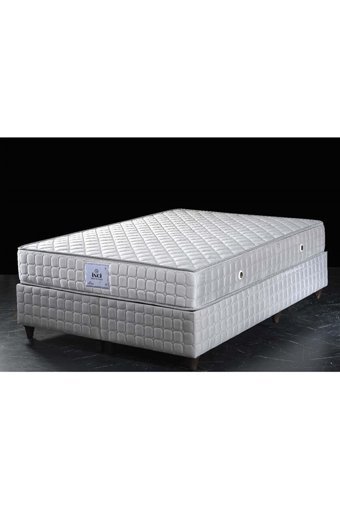 Niva Baza İnci 150 x 200 cm Yataklı Başlıklı Çift Kişilik Baza Seti Beyaz