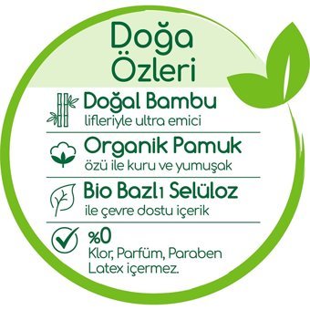Bebem Natural Doğa Özleri 4 Numara Organik Cırtlı Bebek Bezi 360 Adet + Evony Maske 10'lu Hediyeli