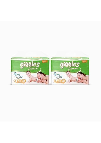 Giggles Premium Maxi 4 Numara Cırtlı Bebek Bezi 2x32 Adet